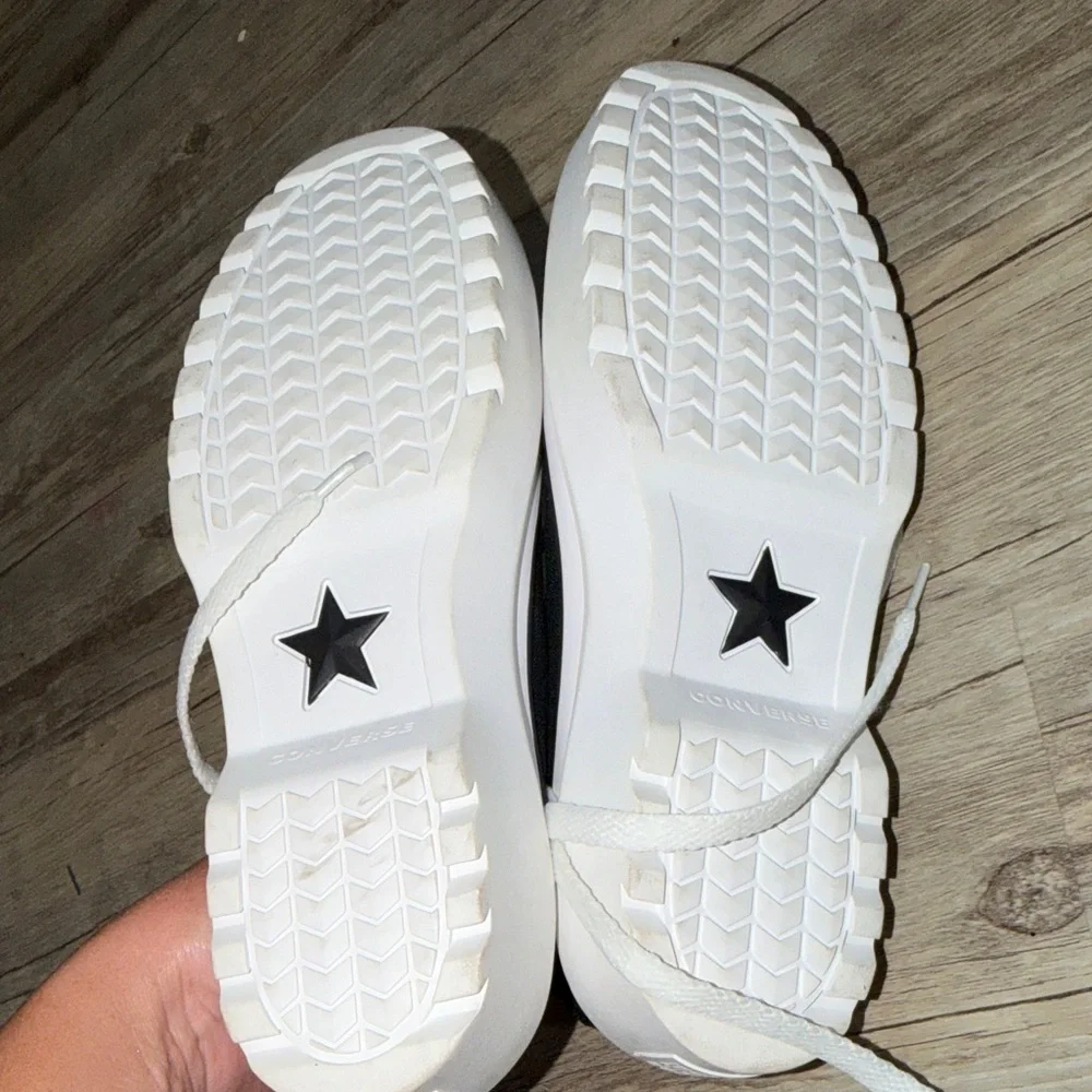 Converse Black & White Kids High-Top Platform Sneakers